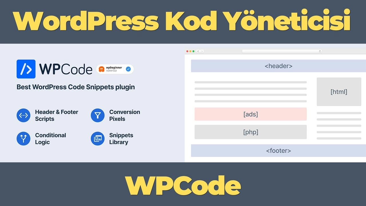 WordPress te Ozel Kod Parcaciklari Ekleme wpcode 1