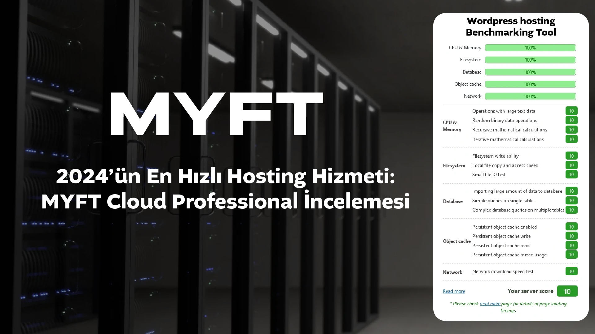 En Hızlı Hosting Hizmeti MYFT Cloud Professional İncelemesi tr