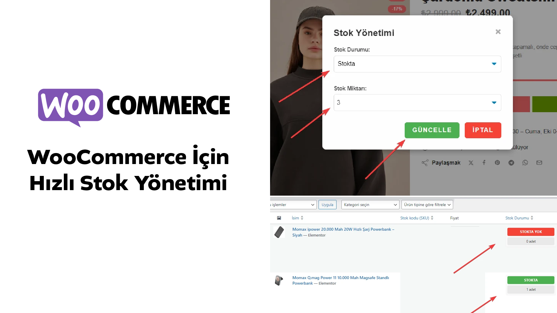 WooCommerce İçin Hızlı Stok Yönetimi tr